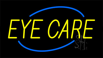 Yellow Eye Care Animated Neon Sign