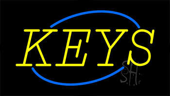 Keys Flashing Neon Sign