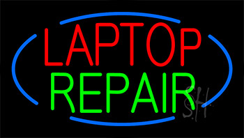 Laptop Repair Animated Neon Sign