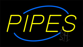 Yellow Pipes Animated Neon Sign