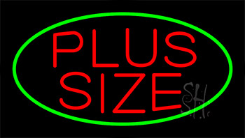Red Plus Size Green Border Animated Neon Sign