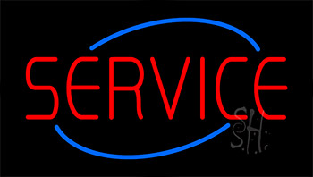Service Animated Neon Sign