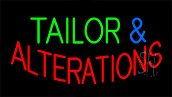 Tailor And Alterations Animated Neon Sign