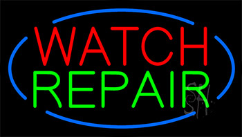 Watch Repair Animated Neon Sign