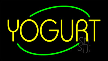 Yellow Yogurt Animated Neon Sign