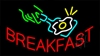 Breakfast Animated Neon Sign