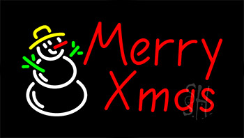 Merry Christmas Animated Neon Sign