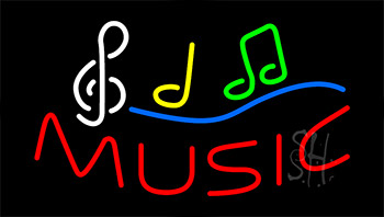 Music Flashing Neon Sign