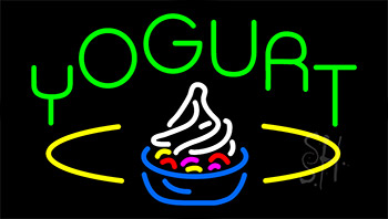 Green Yogurt Animated Neon Sign
