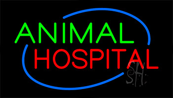 Animal Hospital Flashing Neon Sign