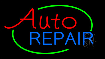 Auto Repair Flashing Neon Sign