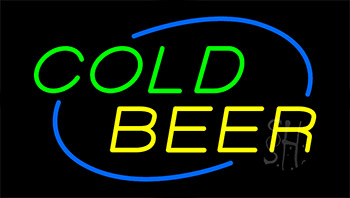 Cold Beer Animated Neon Sign