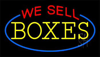 We Sell Boxes Animated Neon Sign