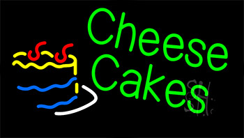 Cheese Cakes Animated Neon Sign
