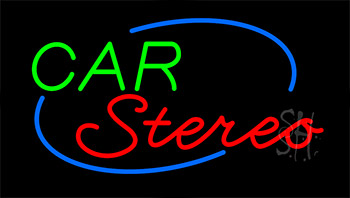 Car Stereo Animated Neon Sign