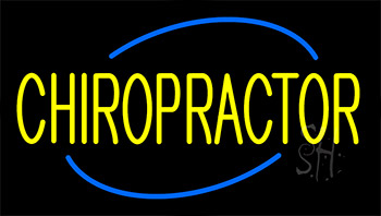 Yellow Chiropractor Animated Neon Sign