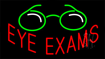 Eye Exams Animated Neon Sign