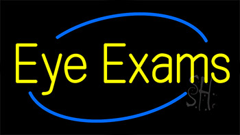 Yellow Eye Exams Animated Neon Sign