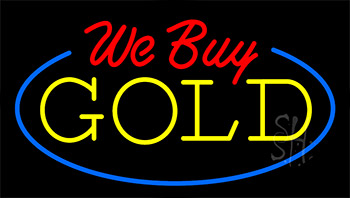 We Buy Gold Animated Neon Sign