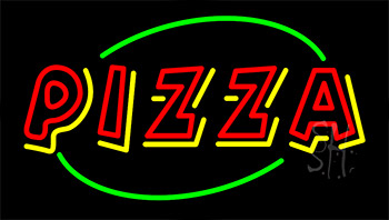 Double Stroke Pizza Animated Neon Sign