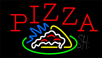 Pizza Logo Animated Neon Sign