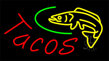 Fish Tacos Animated Neon Sign