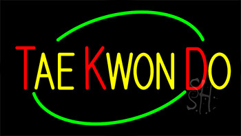 Tae Kwon Do Animated Neon Sign