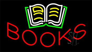 Books With Logo Animated Neon Sign