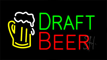 Draft Beer Animated Neon Sign
