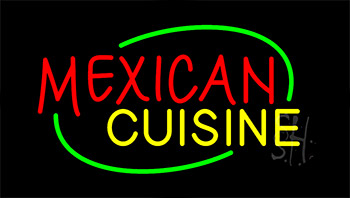 Mexican Cuisine Animated Neon Sign