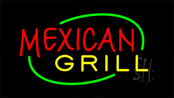 Mexican Grill Animated Neon Sign