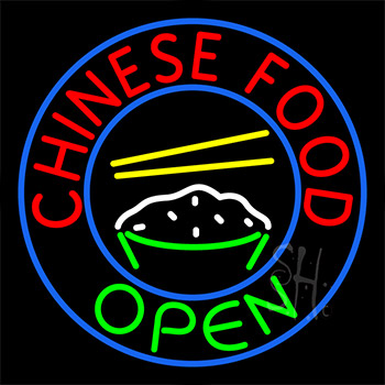 Chinese Food Open Neon Sign