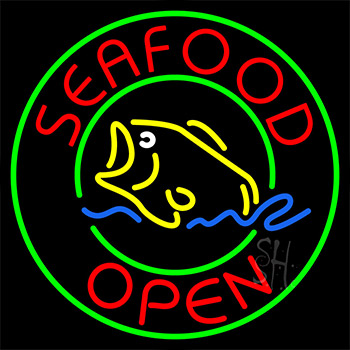 Seafood Open Neon Sign