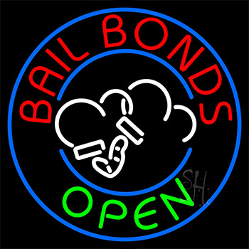 Bail Bonds Open Neon Sign