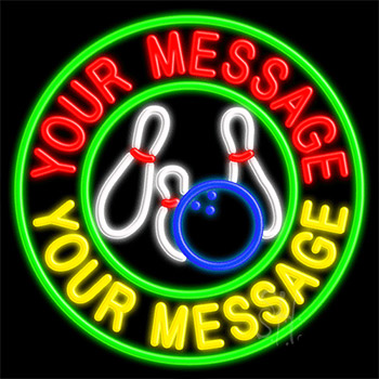 Custom Bowling Green Circle Neon Sign