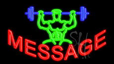 Custom Weight Lifter Logo Animated Neon Sign