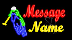 Custom Horse Racing Animated Neon Sign