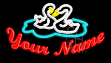 Custom Swans Animated Neon Sign