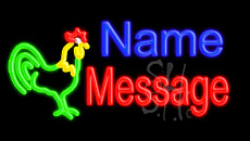 Custom Hen Animated Neon Sign
