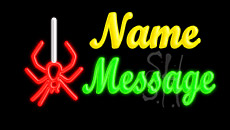 Custom Spider Animated Neon Sign