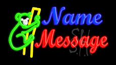 Custom Bear Animated Neon Sign