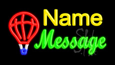 Custom Parachute Logo Animated Neon Sign