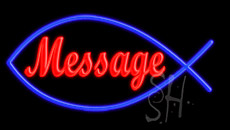 Custom Blue Fish Animated Neon Sign