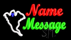 Custom Ghost Logo Animated Neon Sign