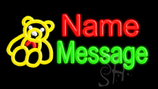 Custom Teddy Animated Neon Sign
