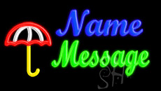 Custom Umbrella Animated Neon Sign