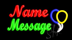 Custom Balloons Animated Neon Sign
