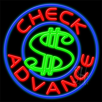 Check Advance Neon Sign
