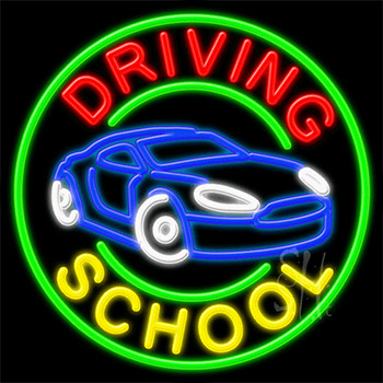 Driving School Neon Sign