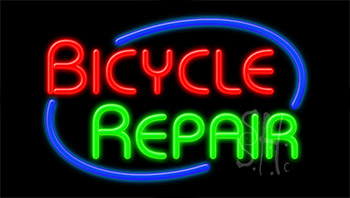 Bicycle Repair Neon Sign